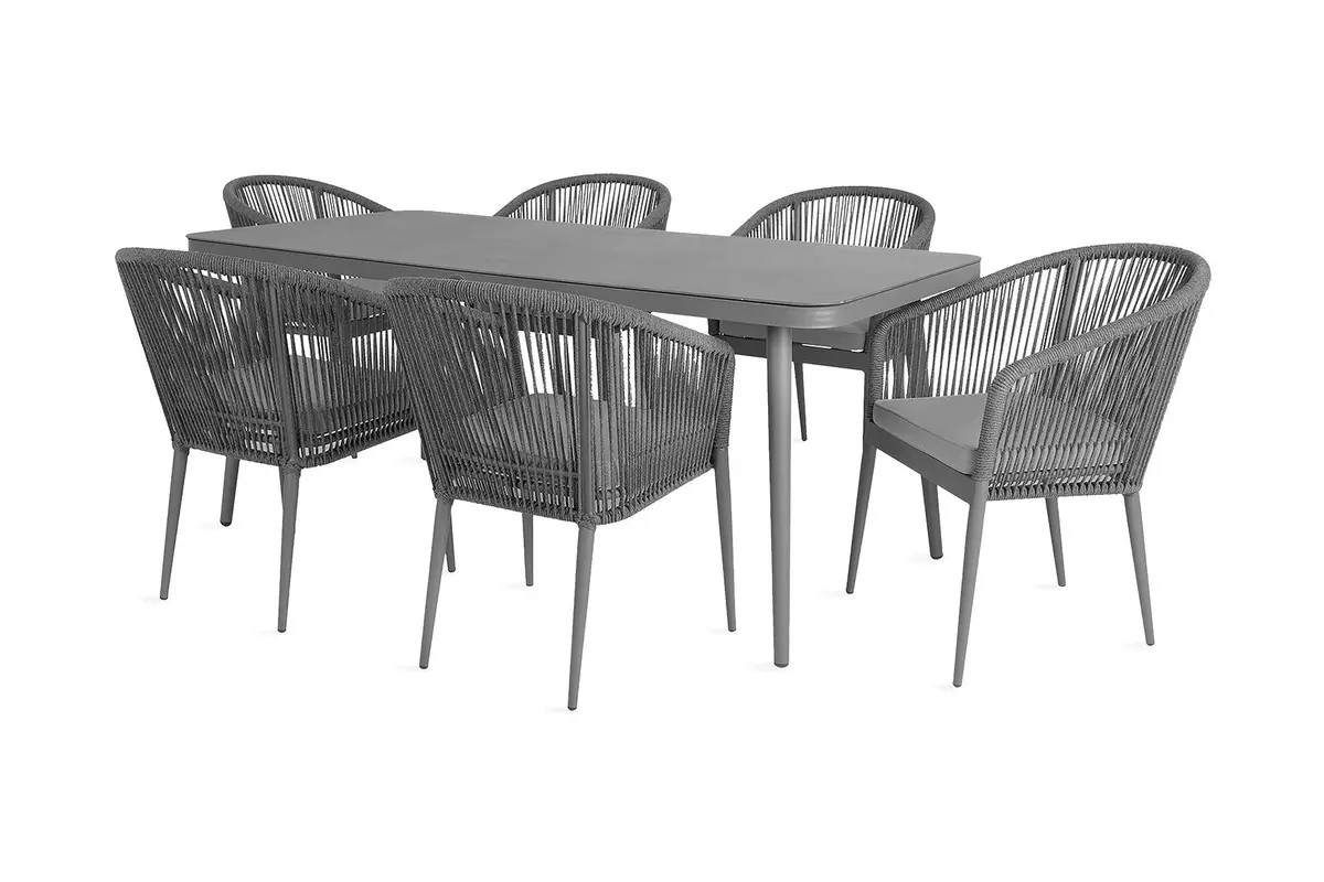 Møbelsett ECCO med 6 Stoler Aluminiumsramme