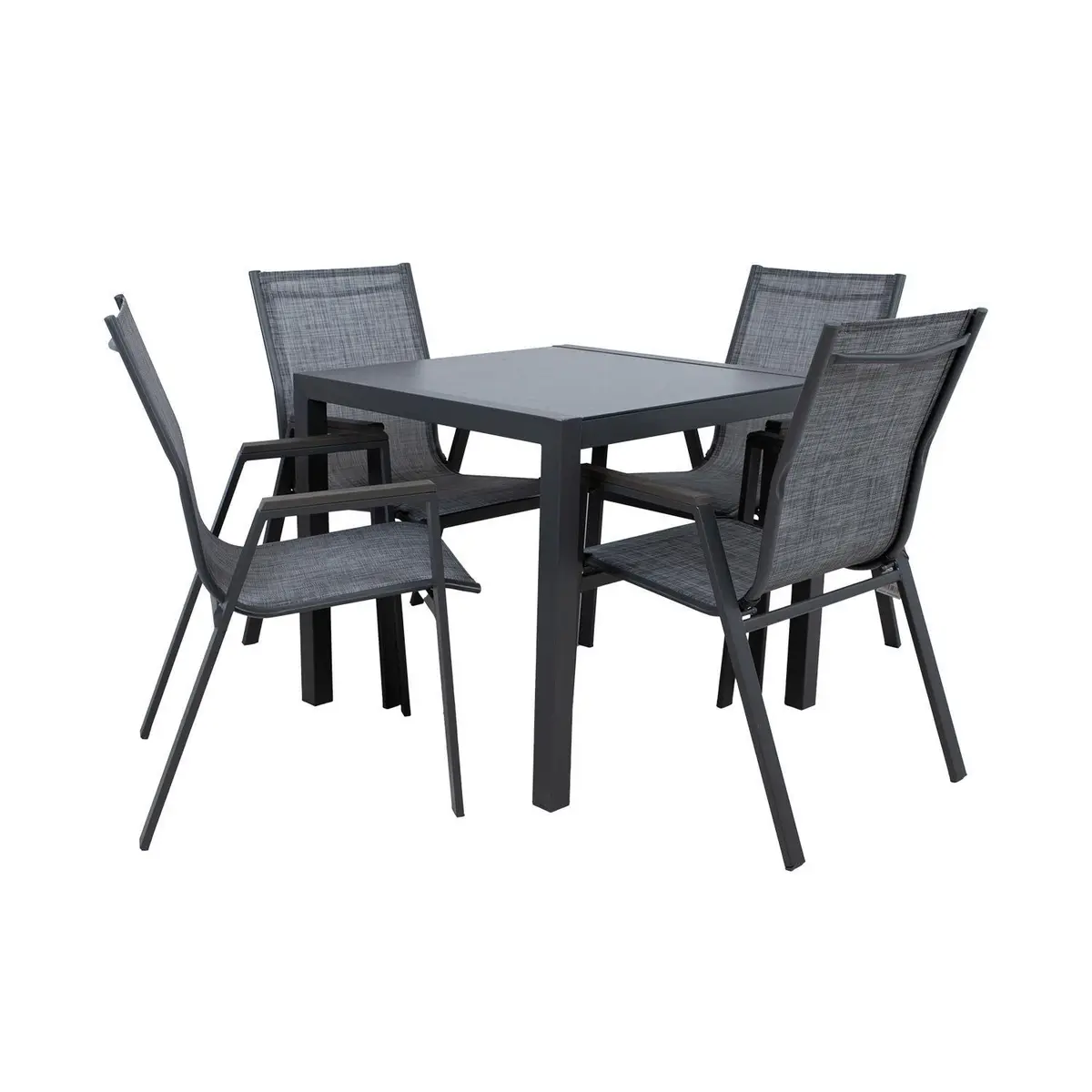 Hagemøbelsett HOME4YOU Delgado bord og 4 stoler