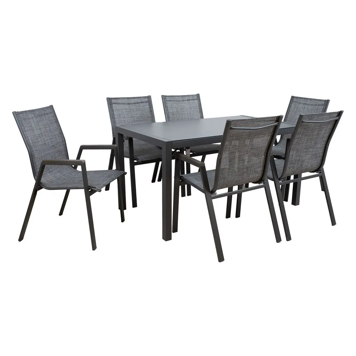 Hagemøbelsett HOME4YOU Delgado bord og 6 stoler