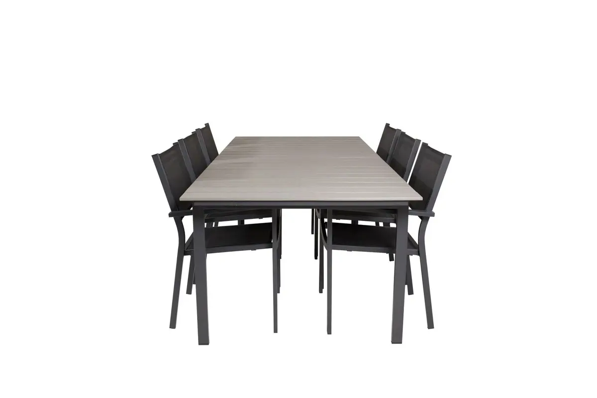 Levels Spisegruppe 230-310 cm Rektangulær med 6 Copacabana Stoler