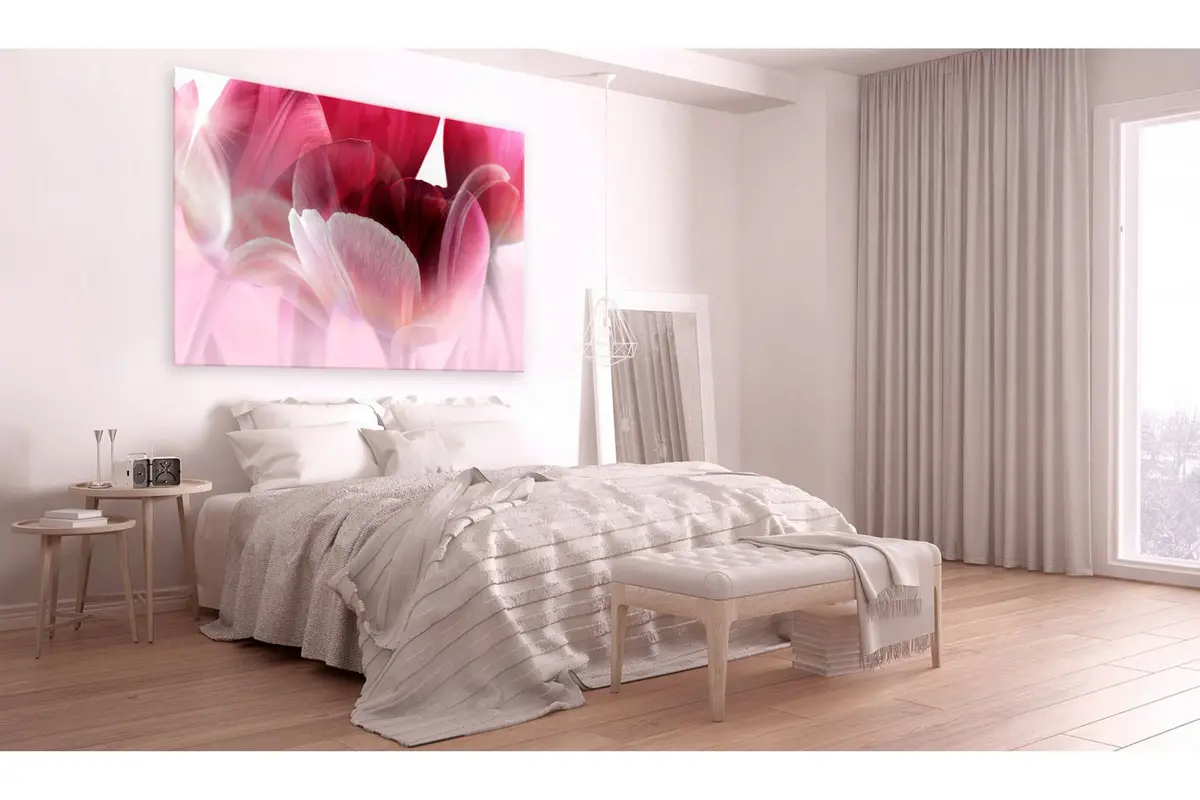 Tavle Nature: Pink Tulips 90X60