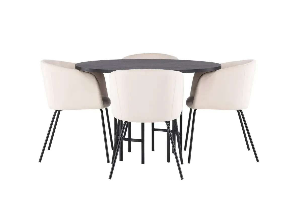 Copenhagen Matgruppe 115 cm Rund med 4 Berit stoler