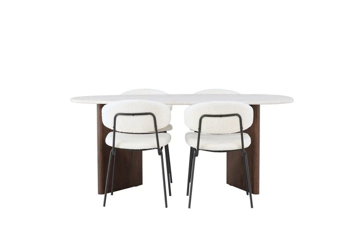 Grönvik Matgruppe 180 cm Oval med 4 Chico Stoler
