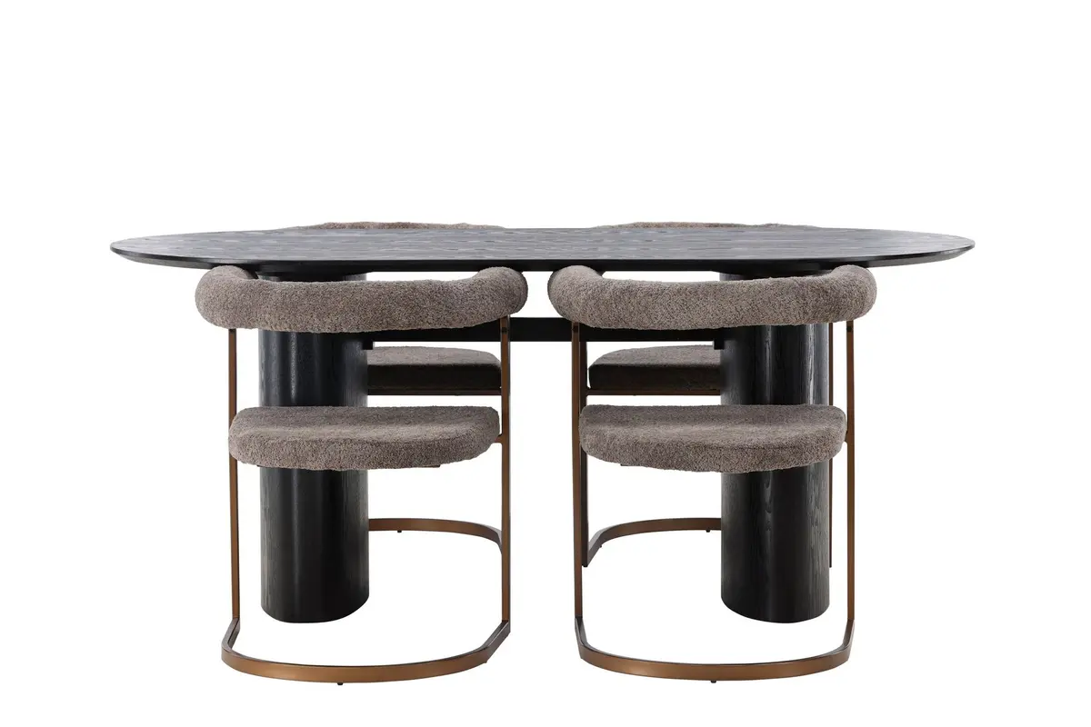 Isolde Spisegruppe 180 cm Oval med 4 Morning Stoler