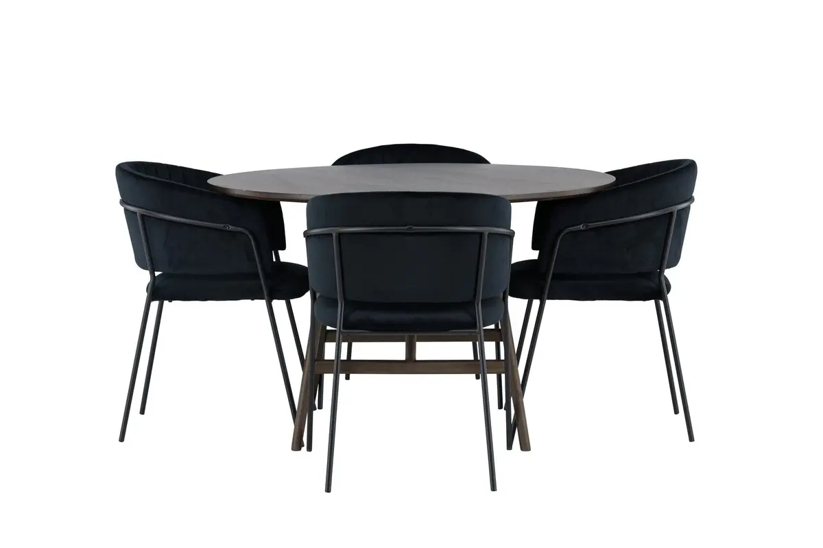 Kaseidon Matgruppe 100 cm Rund med 4 Selma Stoler
