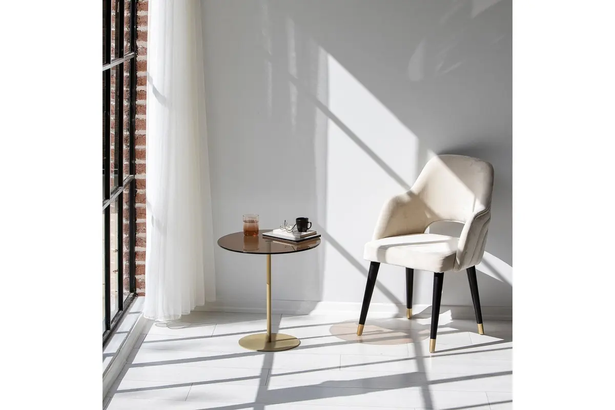 Chill-Out Sidebord 50x50 cm Gull/Bronse