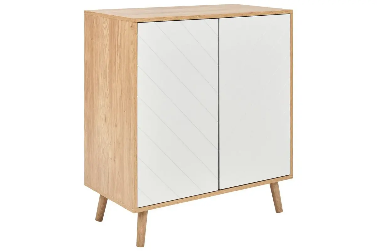 Sidebord Bristow Hvit, lyst tre