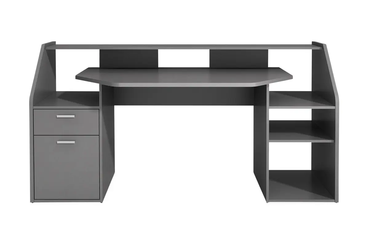 Harvilchuck Skrivebord med Oppbevaringshyller + Skuff + Skap