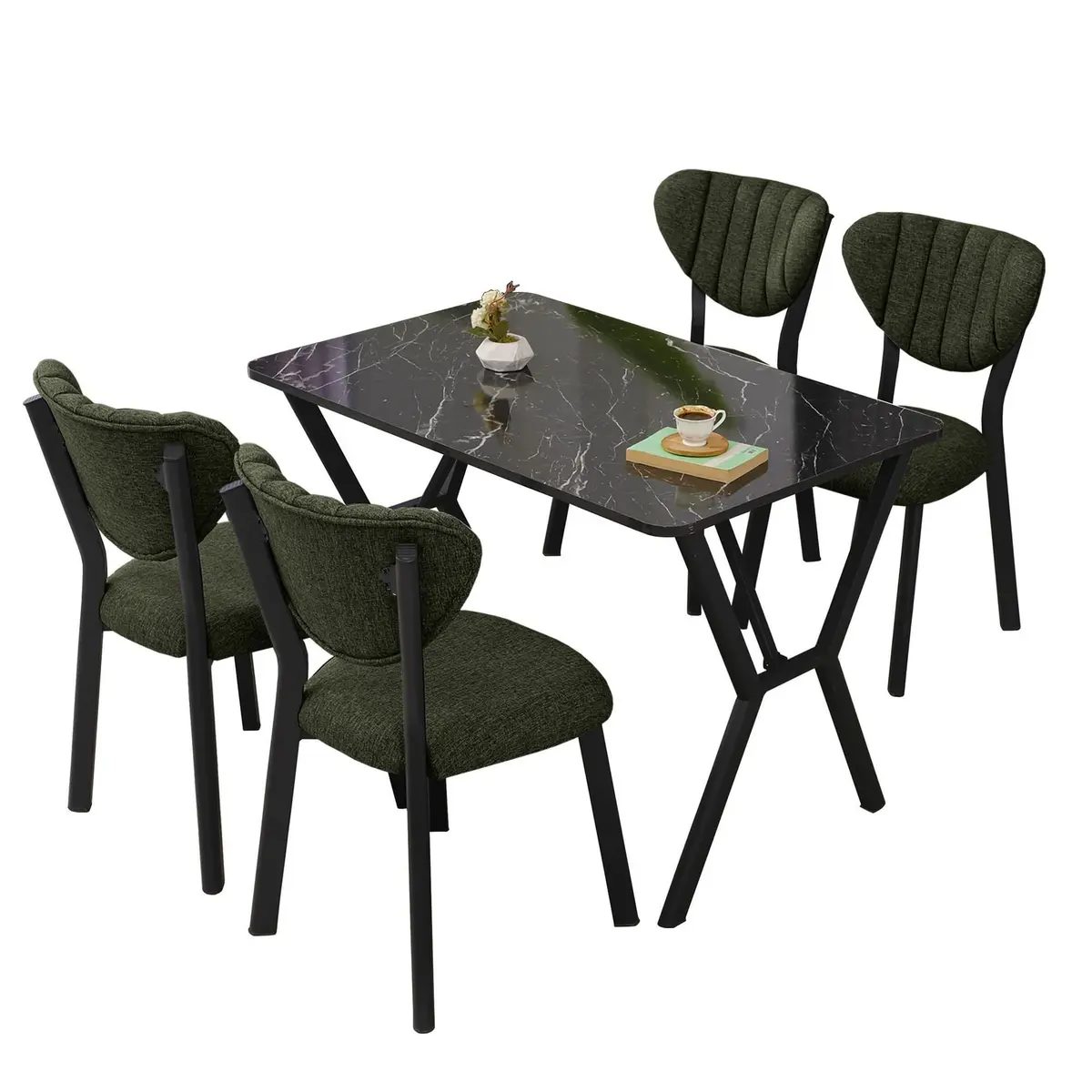 Krylor spisegruppe bord 110 cm + 4 stoler