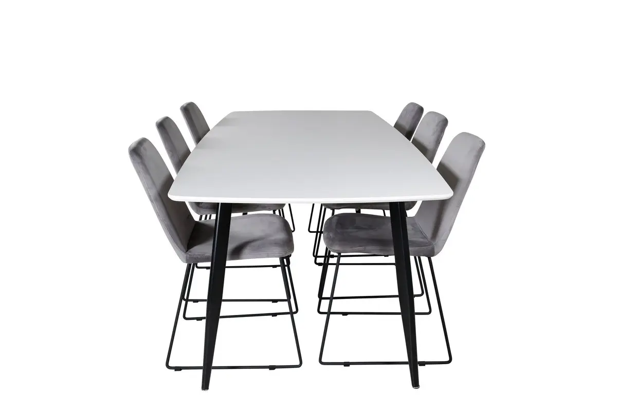 Polar Spisegruppe 240 cm Rektangulær med 6 Muce-stoler