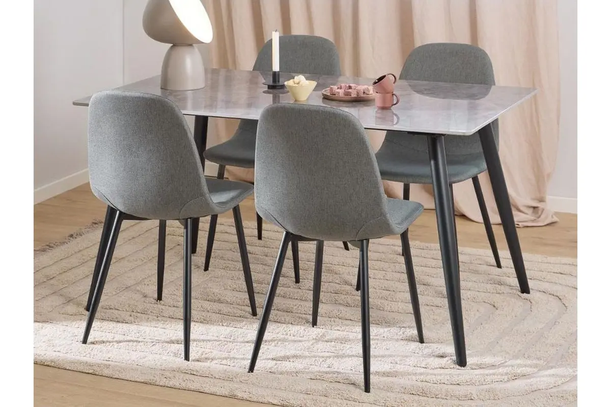 Sanjoan Spisegruppe 140 Cm + 4 Salaman Spisestuestoler