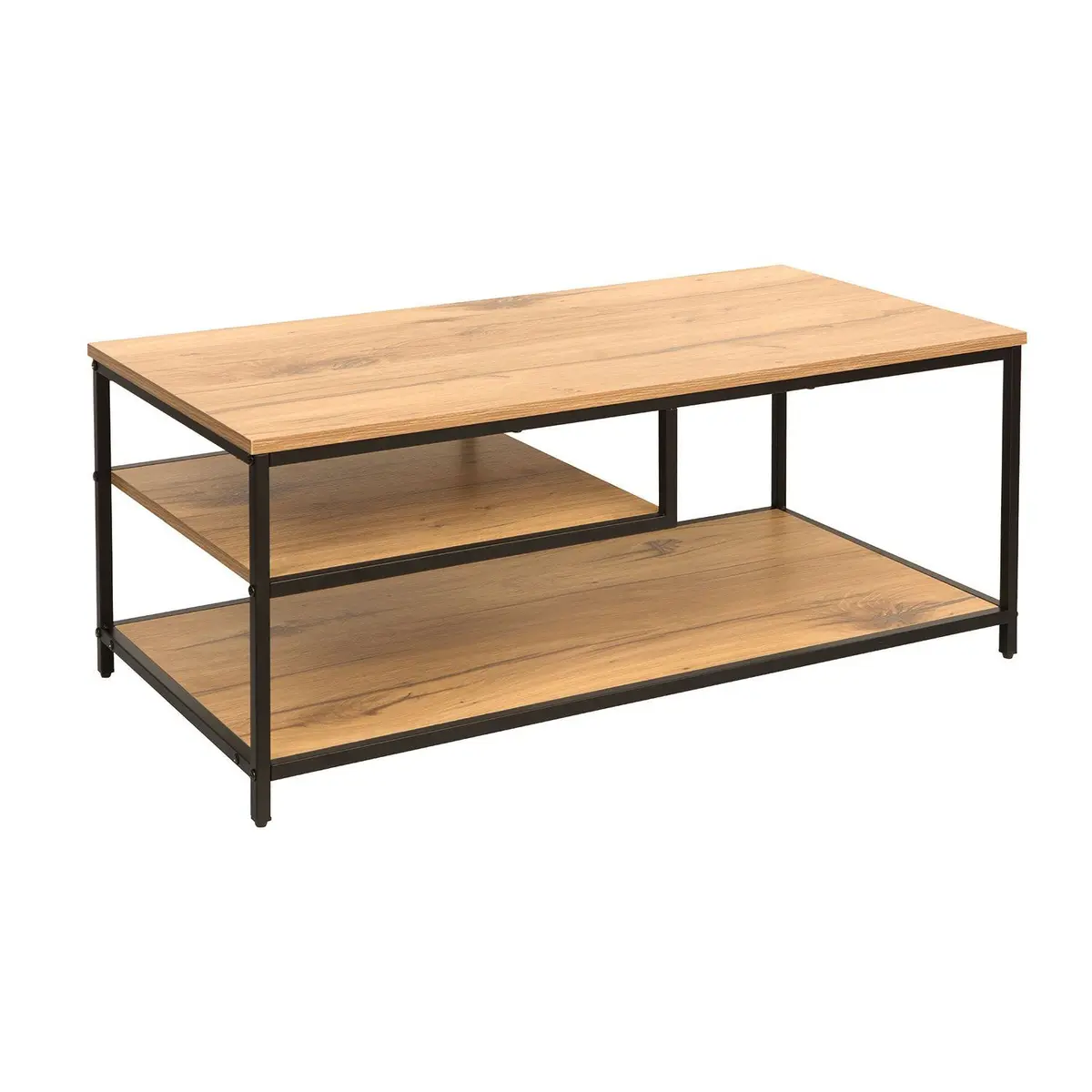 Sofabord HOME4YOU Dimitra 100x50x40 cm rustikk/svart