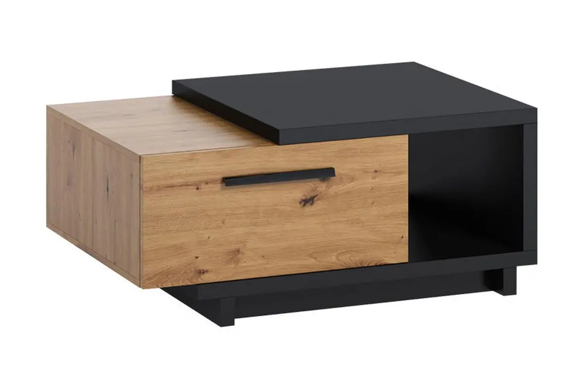 IngRamme Sofabord 90 cm med Oppbevaringsskuff + Hylle