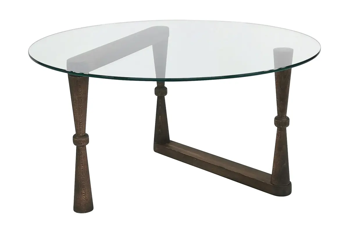 Sabani Sofabord 80 cm Rundt Svarvade Ben