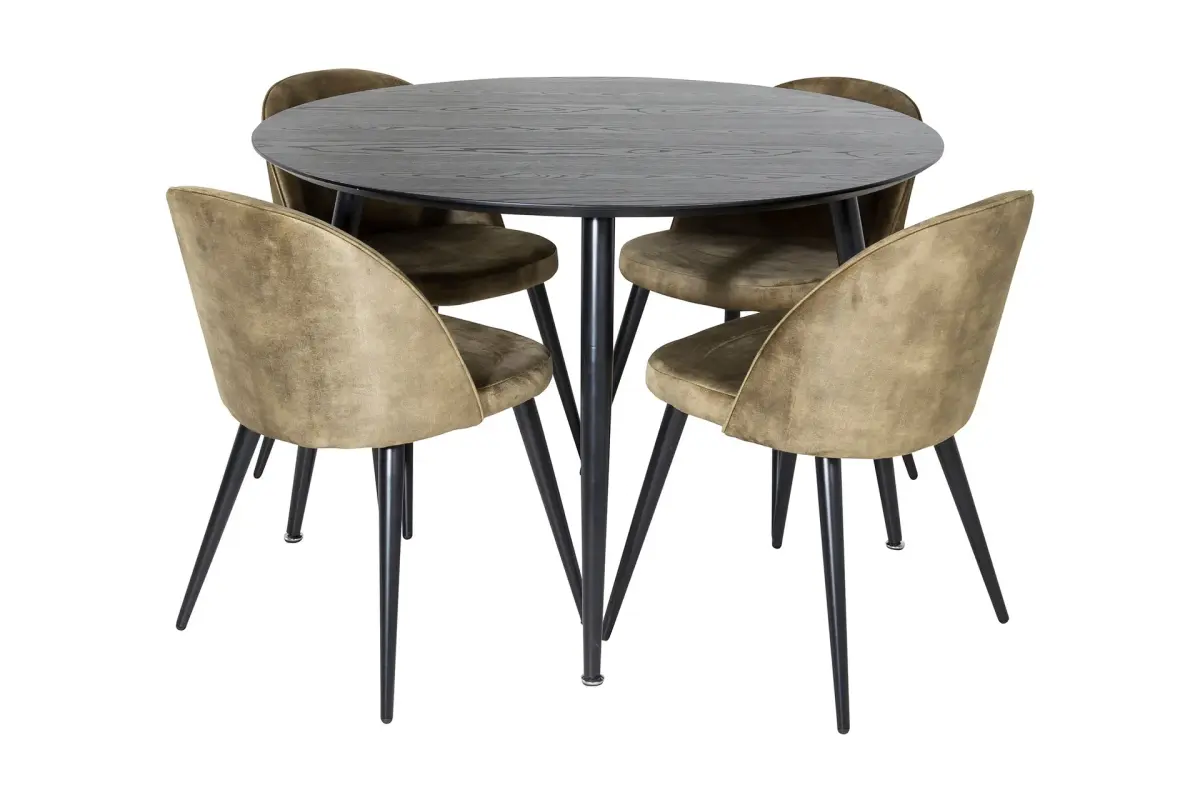 Balisa Spisegruppe 115 cm Rund inkl. 4 Sedavi Stoler