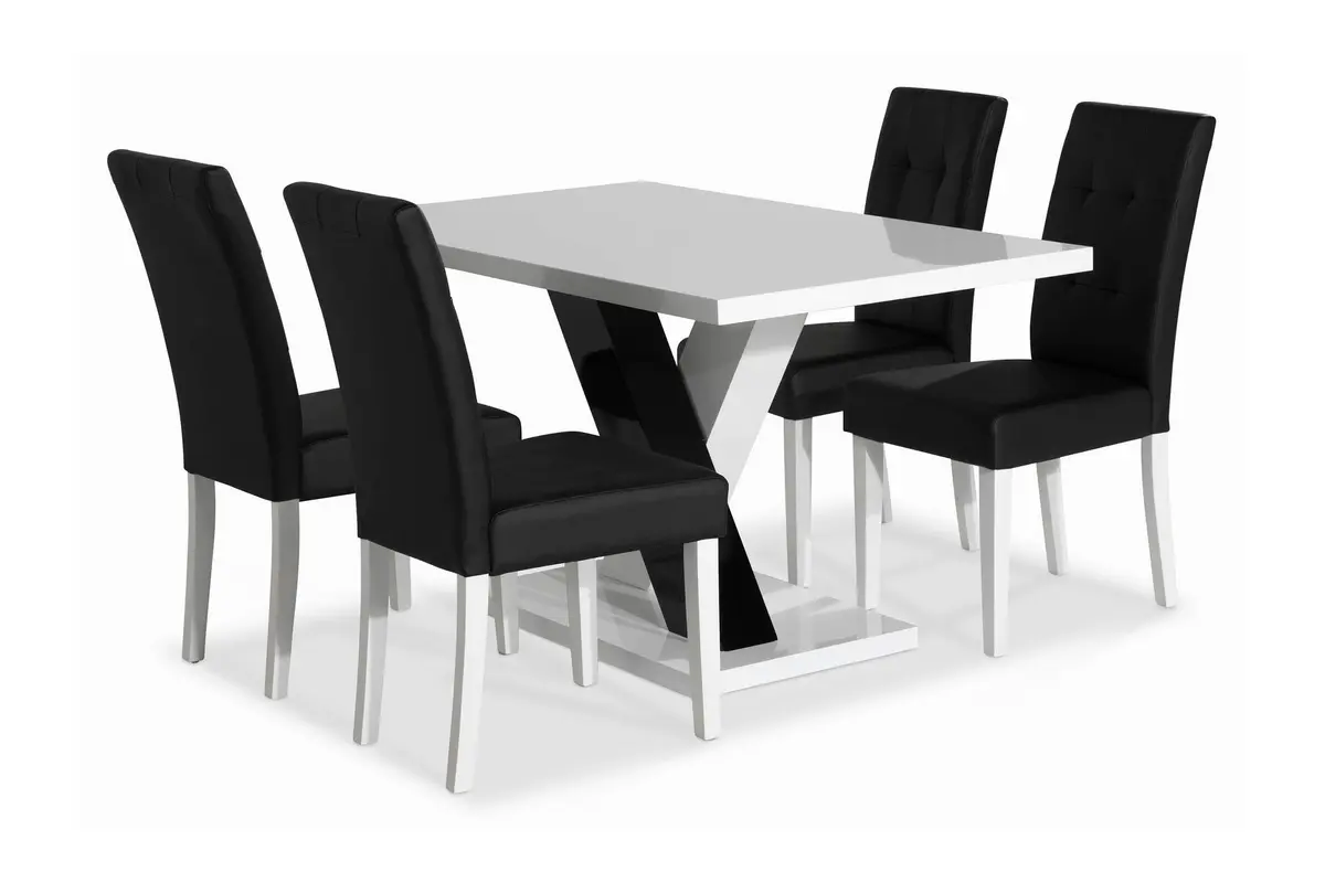Cesi Spisegruppe 140 cm med 4 Viktor Stol