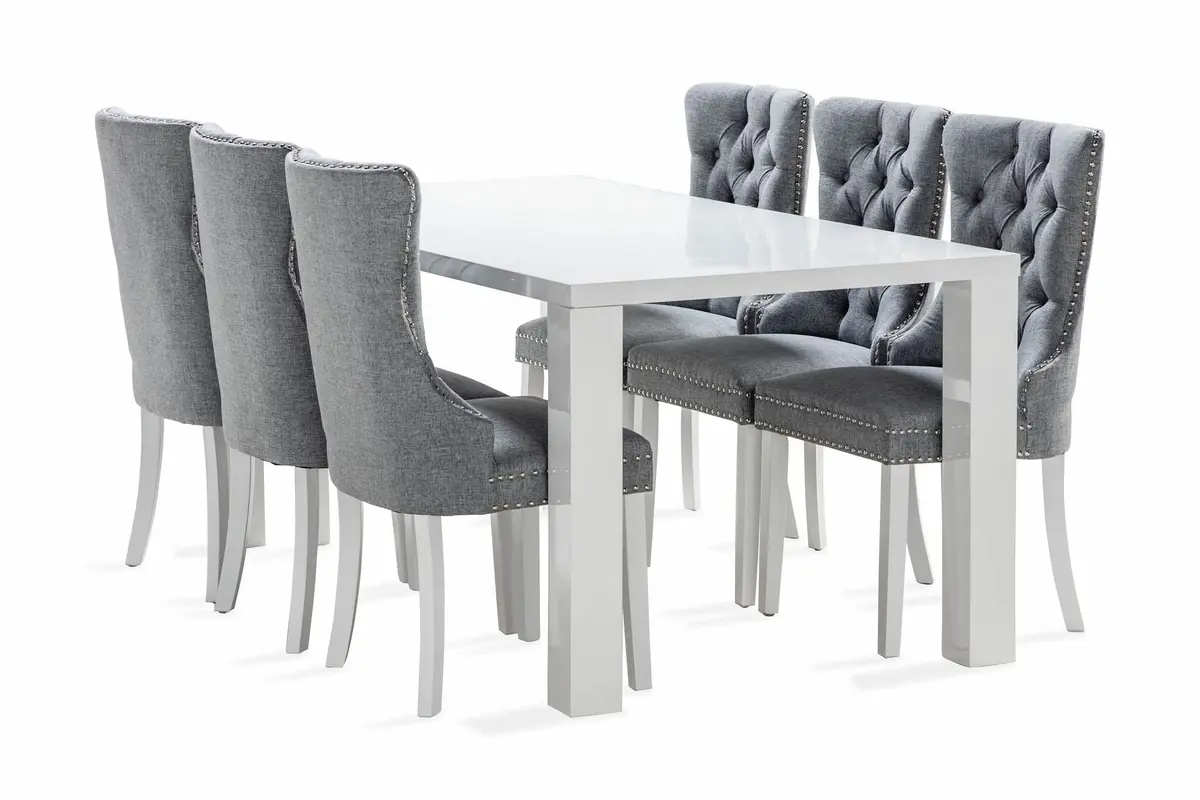 Cibus Spisegruppe 180 cm inkl. 6 Bergviken Stoler