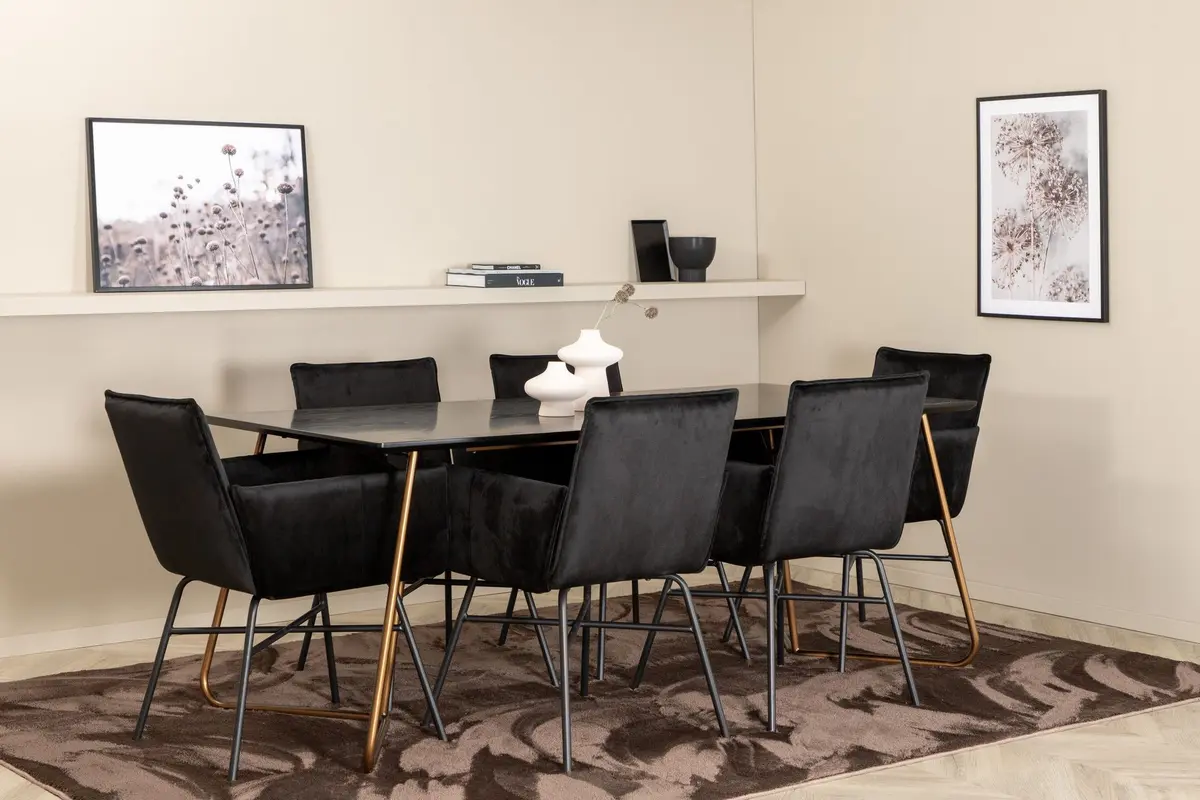 Pipi Spisegruppe 190 cm inkl. 6 Pipi Stoler