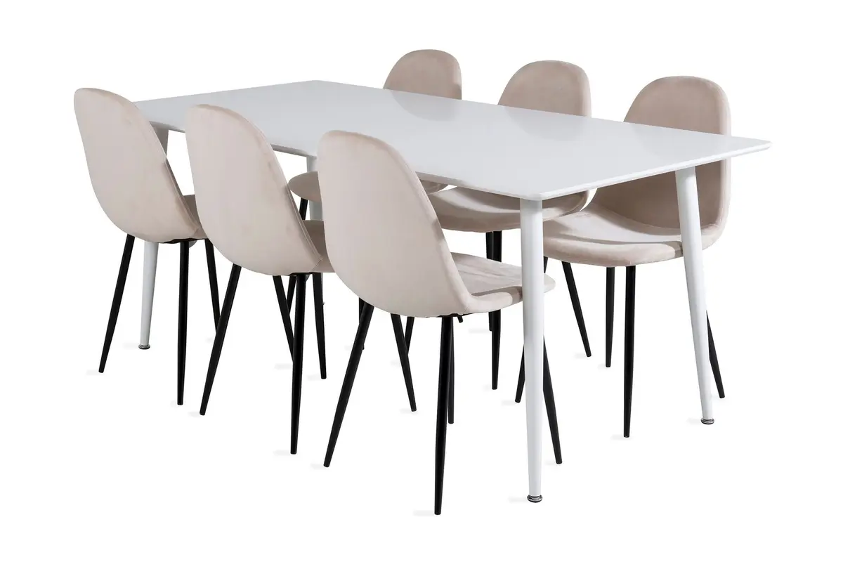 Ypas Spisegruppe 180 cm inkl. 6 Pontus Stoler