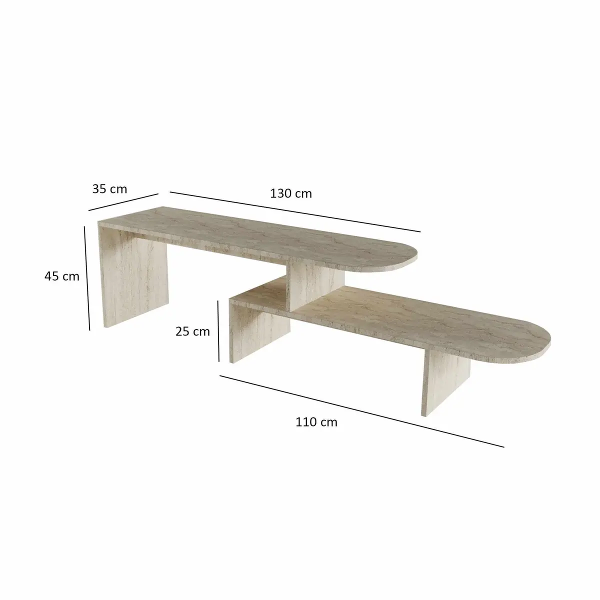 Deliones TV-benk 130 cm