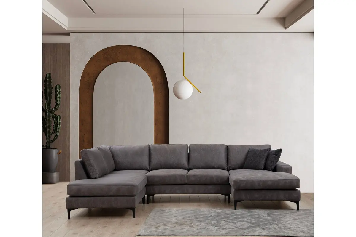 Svanabyn Sofa m. Divan og Sjeselong 4-seter