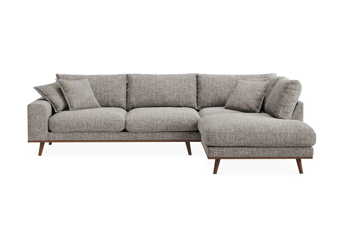 Copenhagen Premium 4-personers Højrevendt L-formet Dyb Chaiselongsofa i Chenille