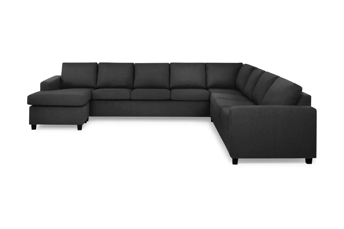 Crazy 7-seters Vendbar U-formet XX-Large Hjørnesofa med Divan i Stoff