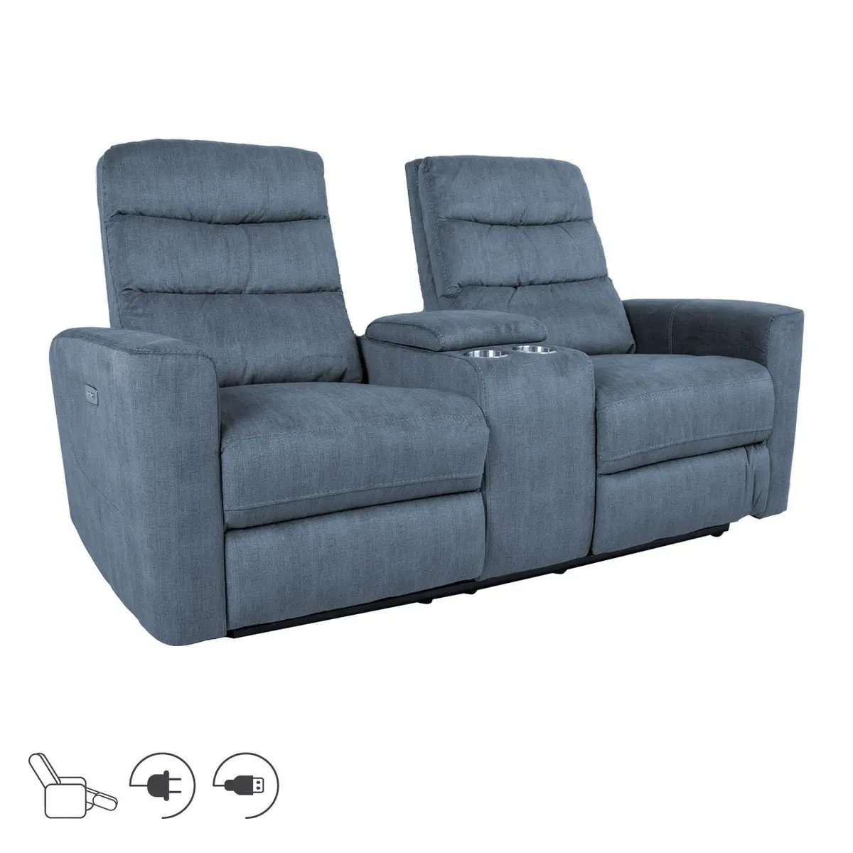 Reclinersofa Darvi 2-seter med elektrisk mekanisme