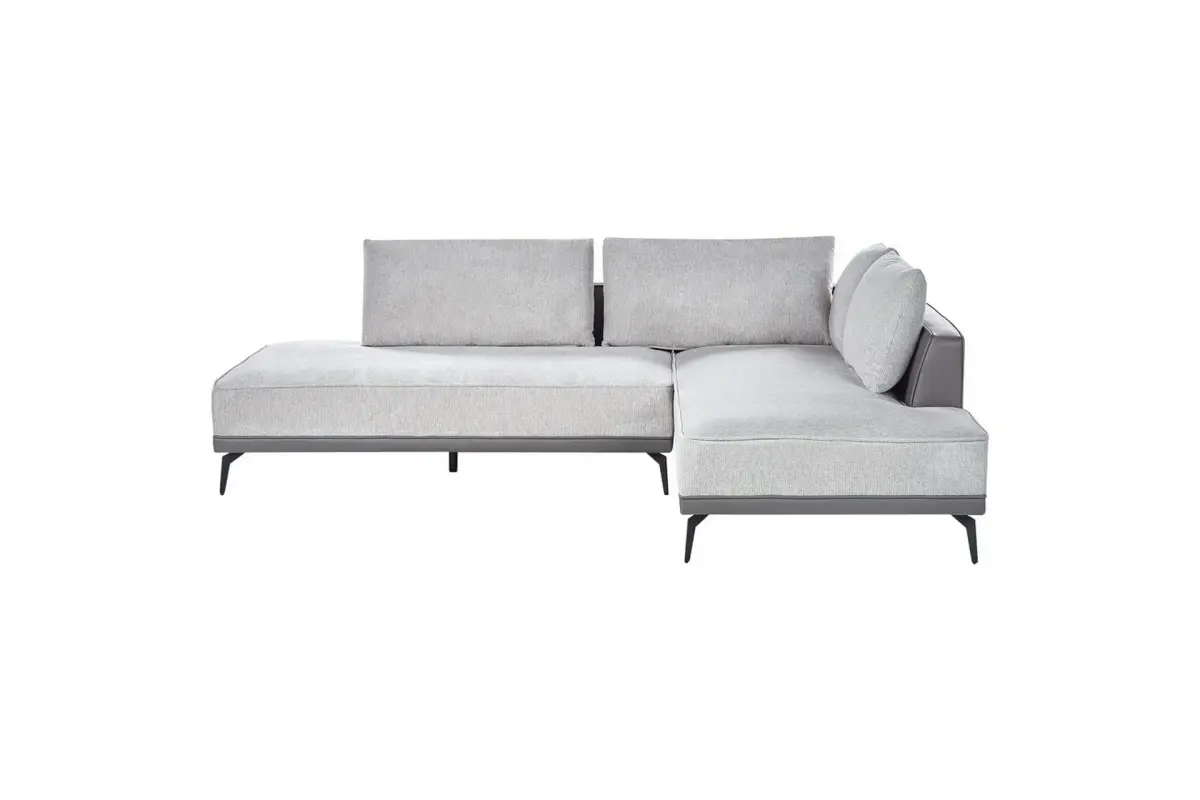 Modulsoffa Beliani Myken Beige/brun/svart, Högervänd Grey Right-faced