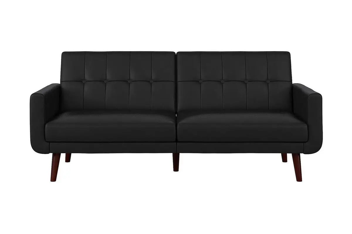 Nola 3-seters Sovesofa Kunstlær/Svart