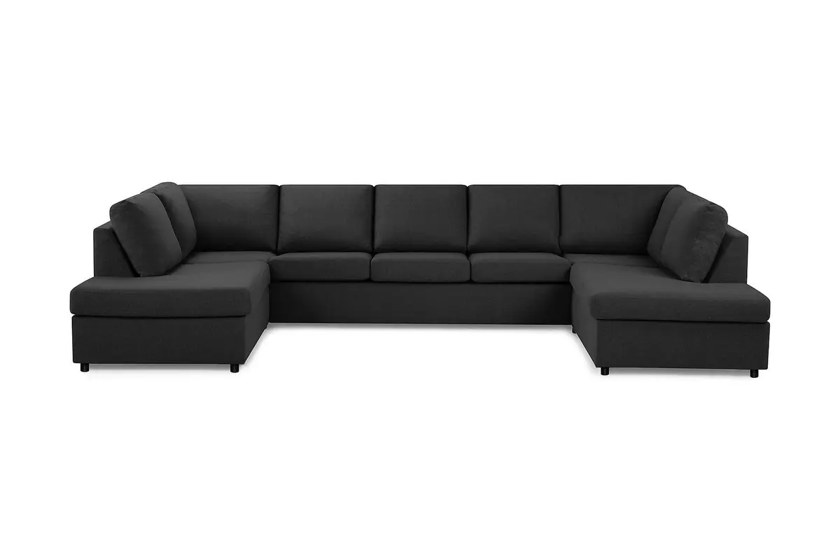 Crazy 5-seters U-formet Sofa med Dobbel Sjeselong i Stoff