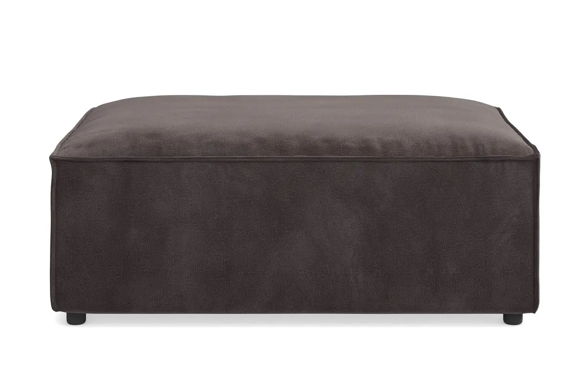 Cubo 1-seters Rektangulær Fotskammelmodul i Fløyel 120 cm bred