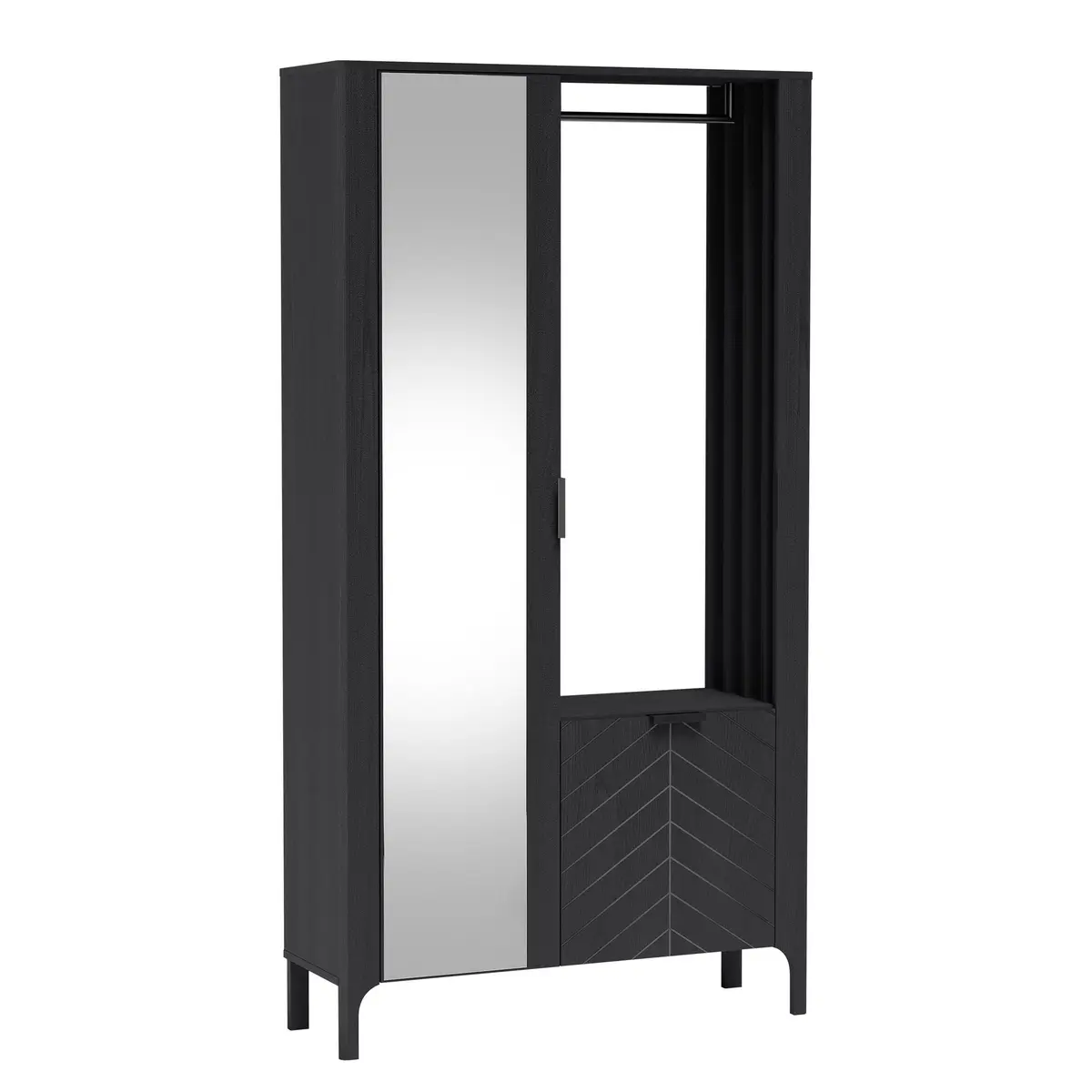 Aggarwal Garderobeskap med Speil 105 cm