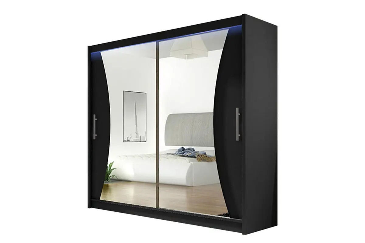 Prag Garderobe med Speil 180x215 cm