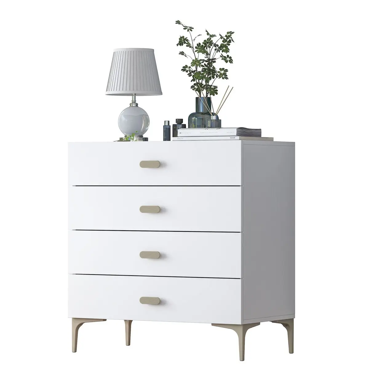 Kommode Wallxpert Cleo hylle (85,6 x 90,7 x 45 cm) Hvit