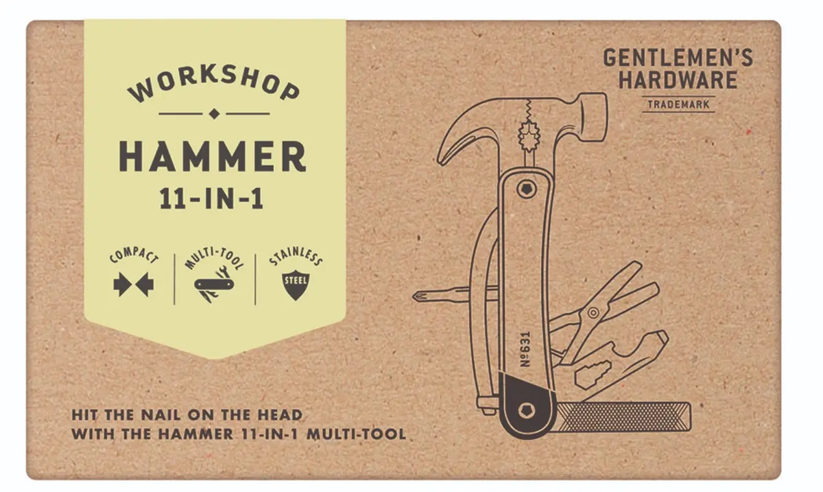 Multiverktøy Hammer 11 i 1 Gentleman's Hardware