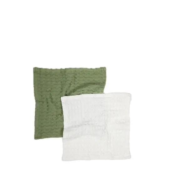 Cromer Kjøkkenhåndkle 2 pk, grønn & hvit Vinga 