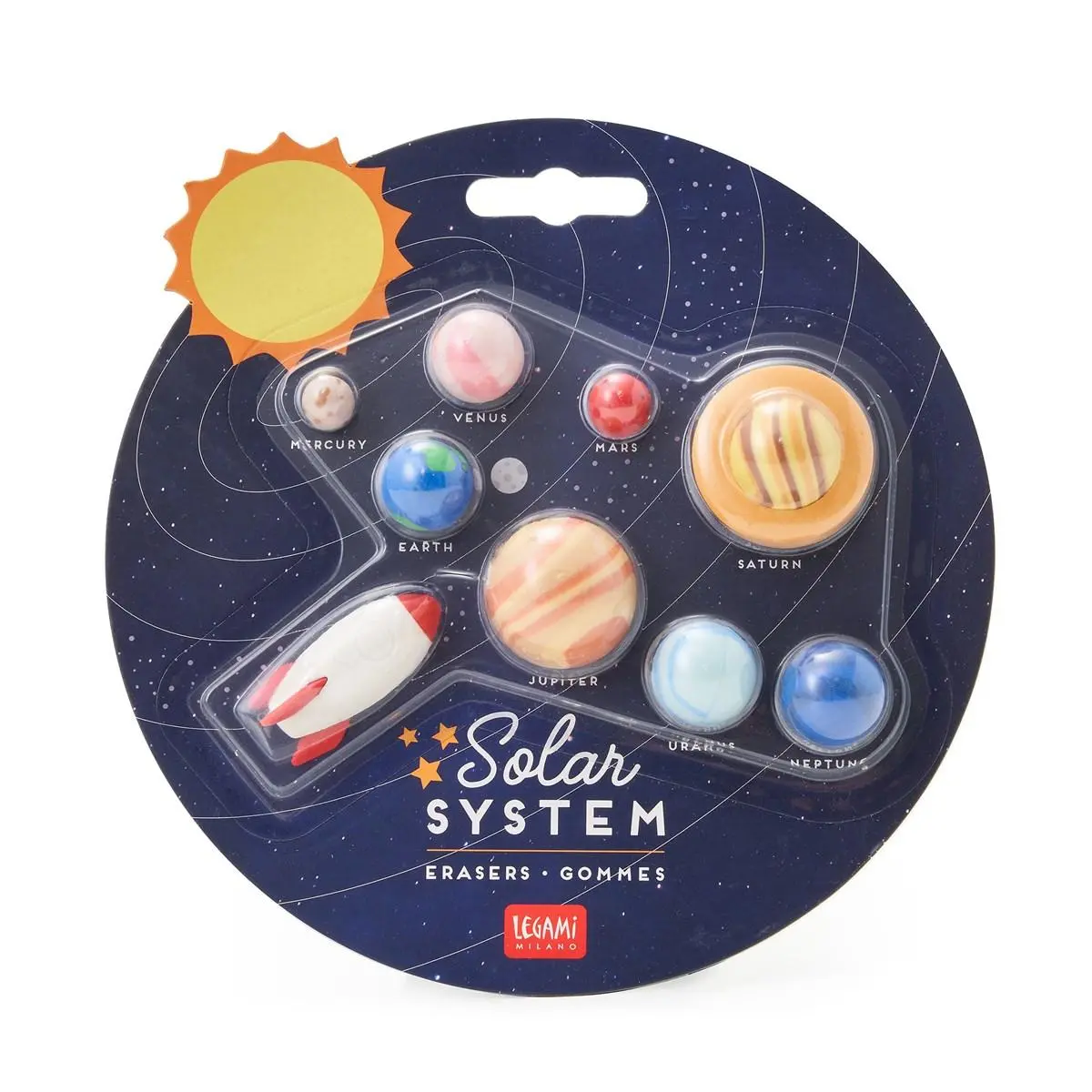 Viskelær 9pk, solsystemet fra Legami