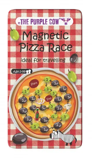 Magnetisk reisespill - Pizza Race fra Purple Cow