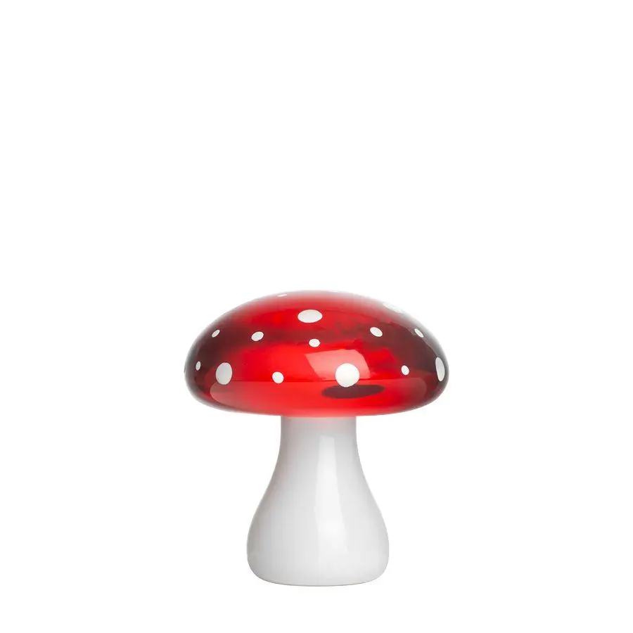 Bordpynt Fluesopp, rød 6,2 cm Hadeland Glassverk