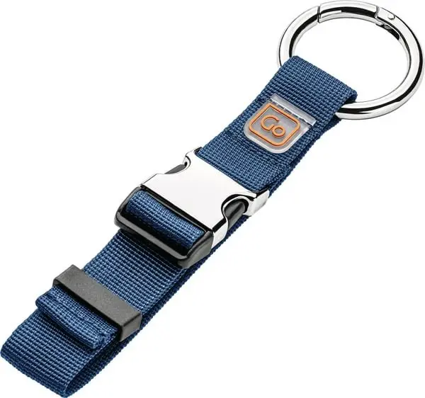 Carry Clip, Blå - Stropp til å feste håndbagasje til koffert