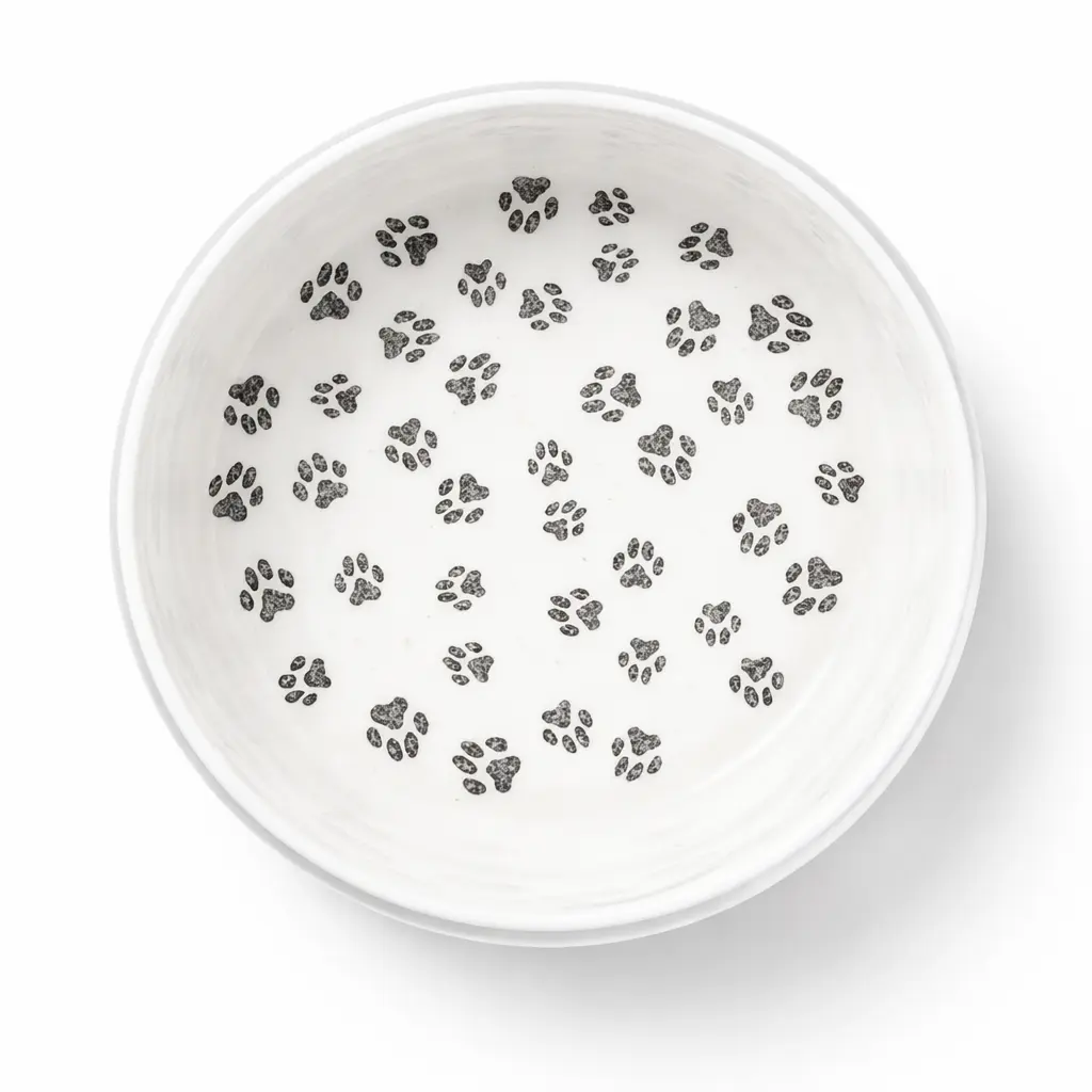 Matskål til hund i keramikk