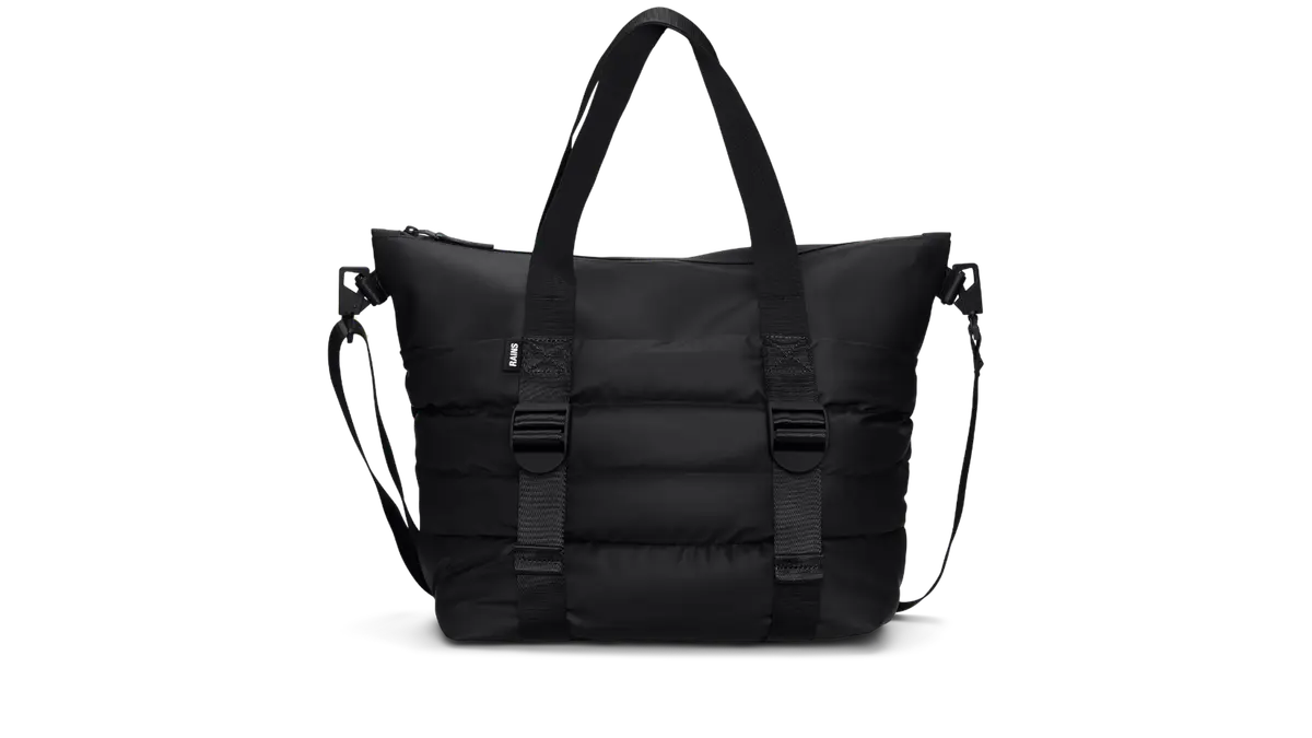 Rains, Puffer Mix Tote Bag Mini - svart