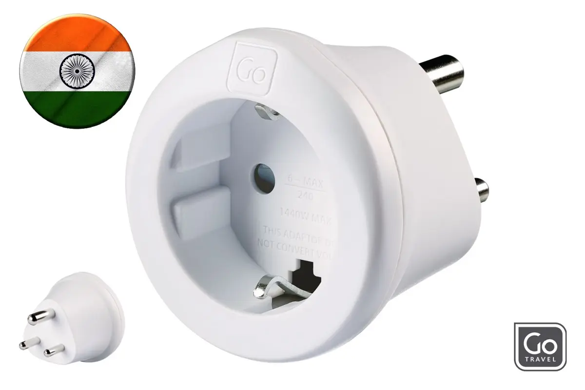 Adapter til India (Type D) - Go Travel