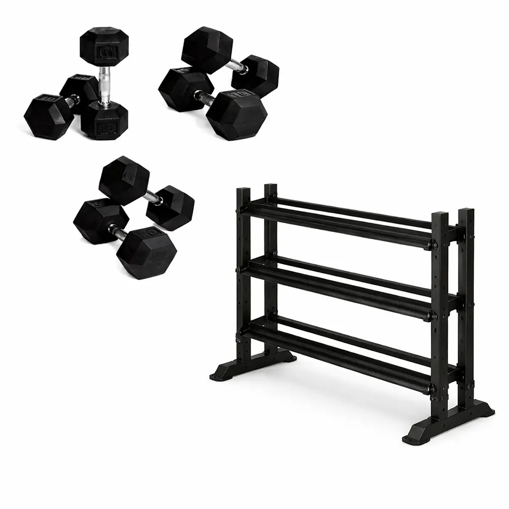Hex Manualsett med stativ 2-20 kg