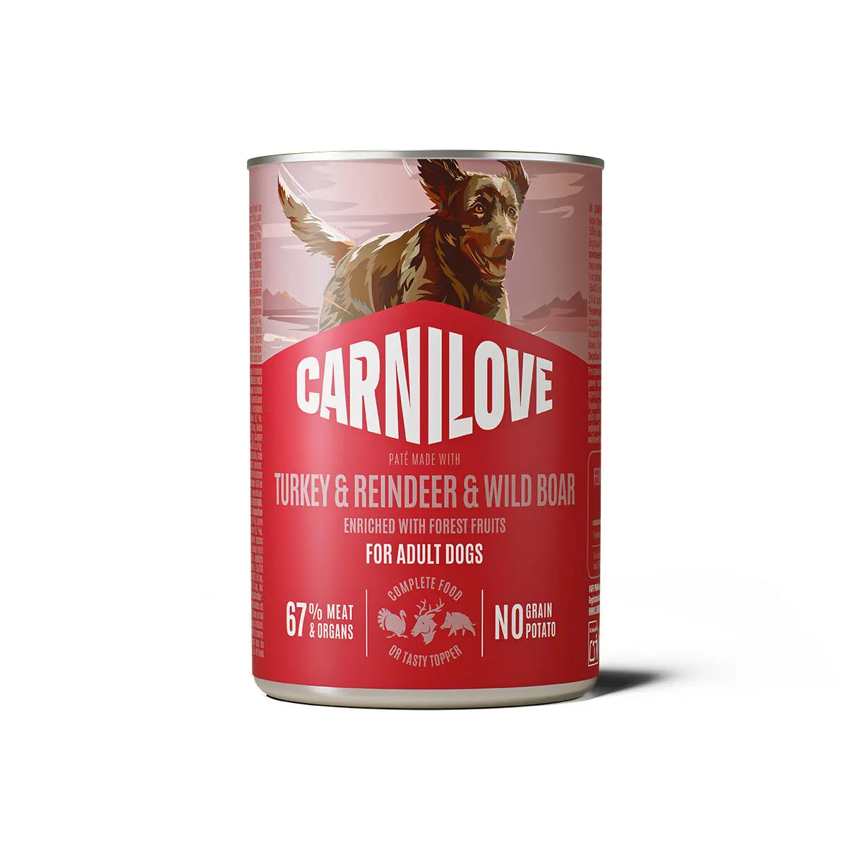 Carnilove Dog Adult Turkey, Reindeer & Wild Boar Paté Våtfôr til Hund 400 g