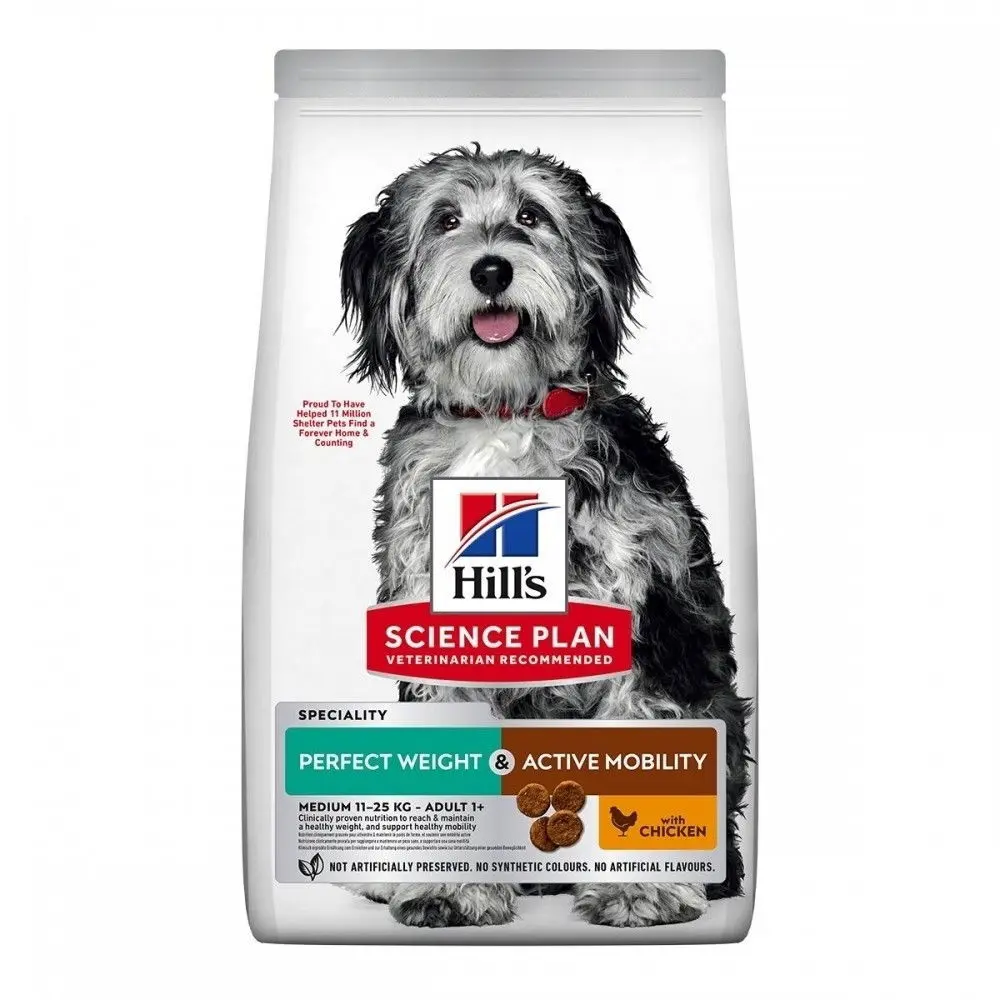 Hill's Science Plan Dog Perfect Weight & Active Mobility Adult Medium with Chicken 12 kg