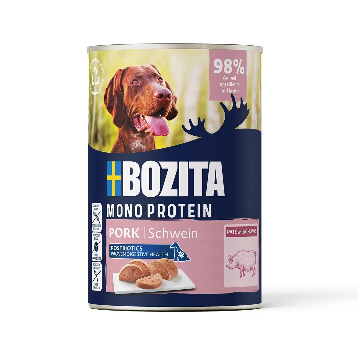 Bozita Paté Våtfoder till Hund med Gris 400 g