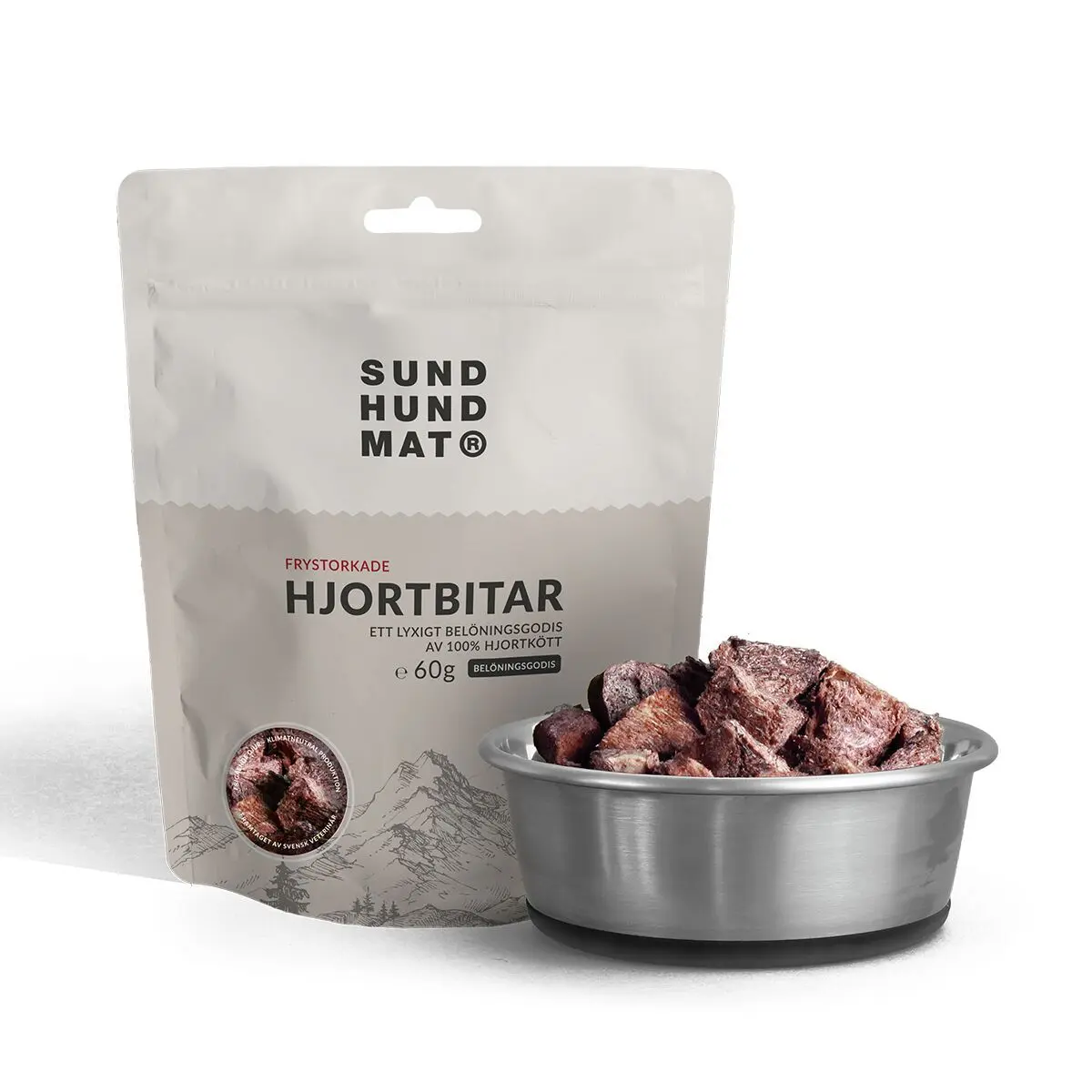 Sund Hundmat Frysetørket Hjortbiter 60g