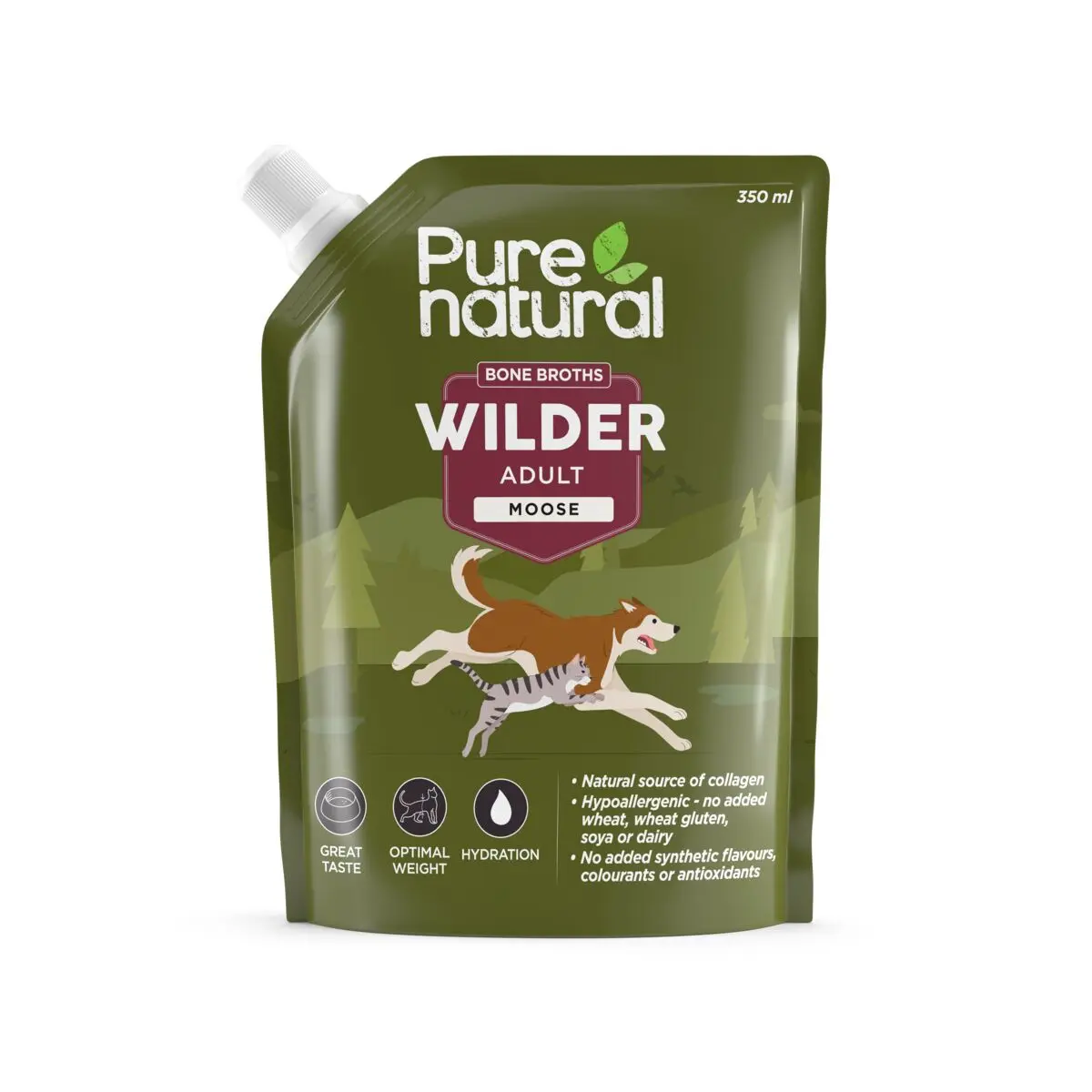 Purenatural Wilder Bone Broth Moose 350 ml